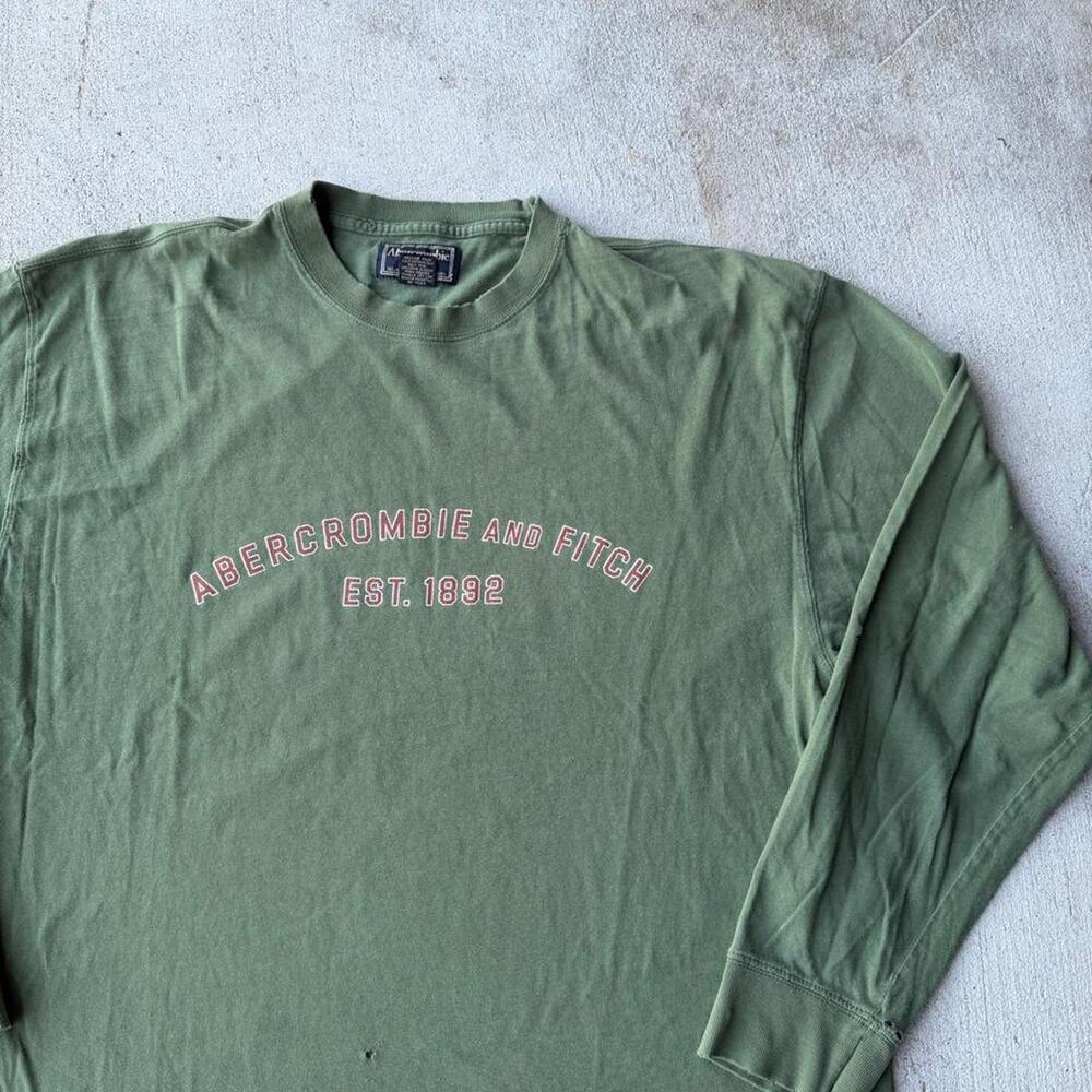 Y2K Abercrombie & Fitch long sleeve shirt green xl